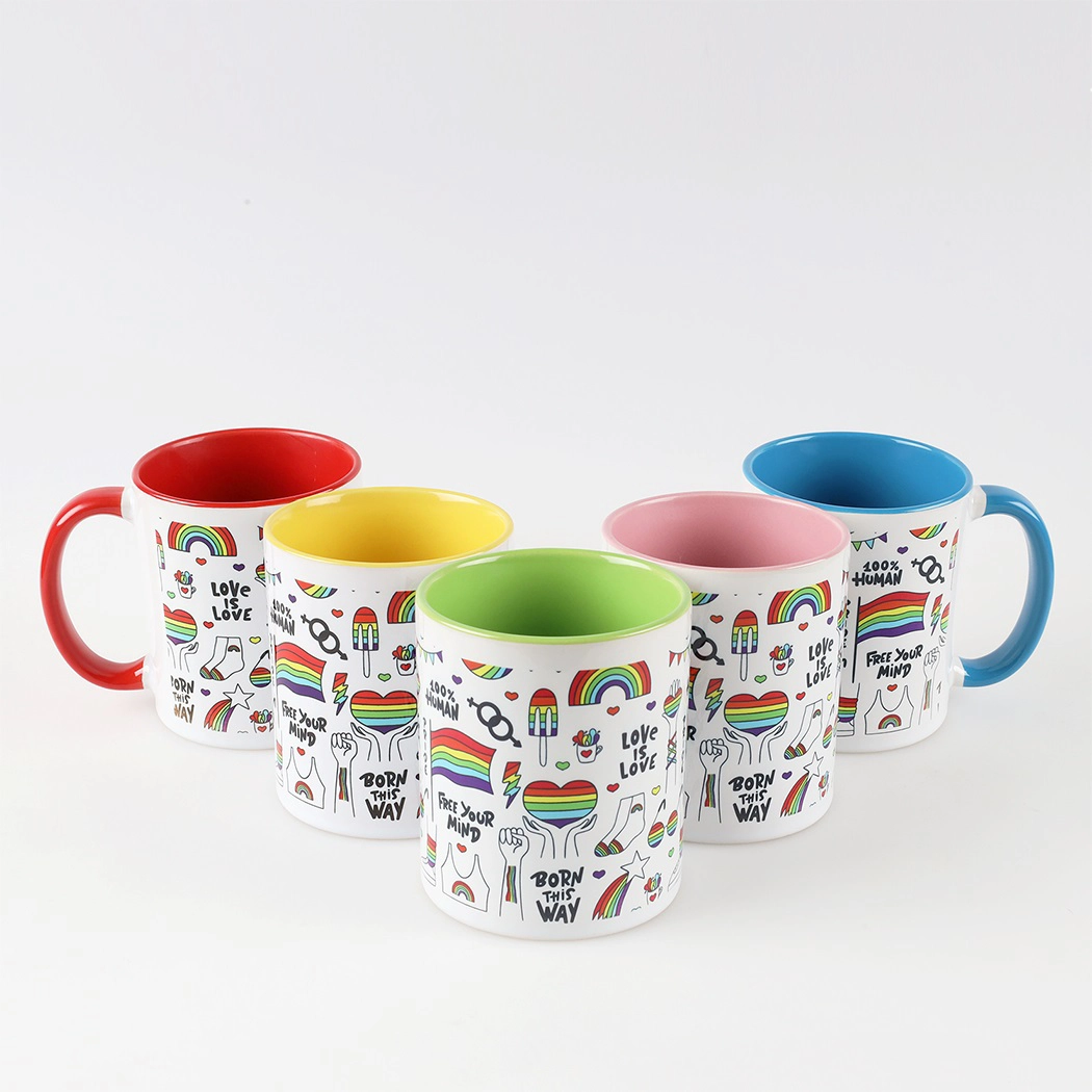 XP5041 Coloured handle and inner mugs Sublimation